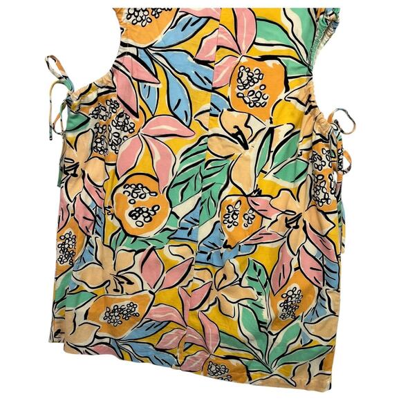 ASTR The Label Dress Womens XS Orange Talula Tropical Papaya Cutout Linen Blend - Picture 9 of 13